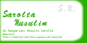 sarolta musulin business card